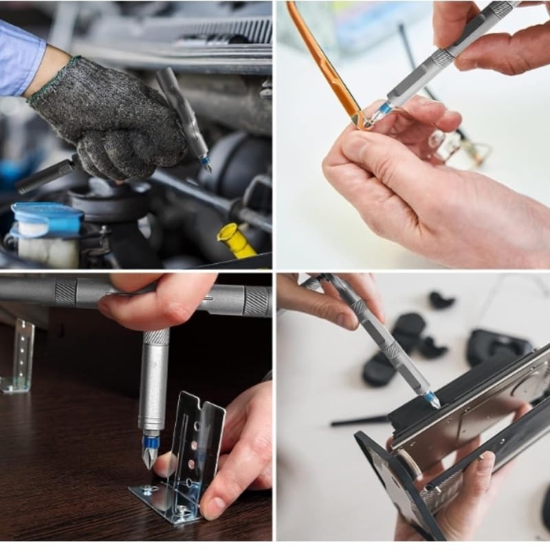 Destornillador de bricolaje Juego de destornilladores magnéticos de múltiples puntas Caja de herramientas multifuncional, destornillador de llave doméstica Adaptable a varias reparaciones del hogar,