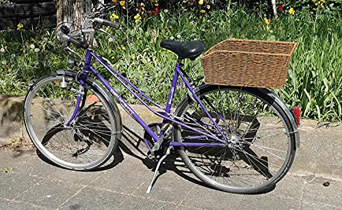 Red Loon Fahrradkorb XXL Pro Rattanlook Seegras Gepäckträgerkorb Korb Schultaschen Taschenkorb