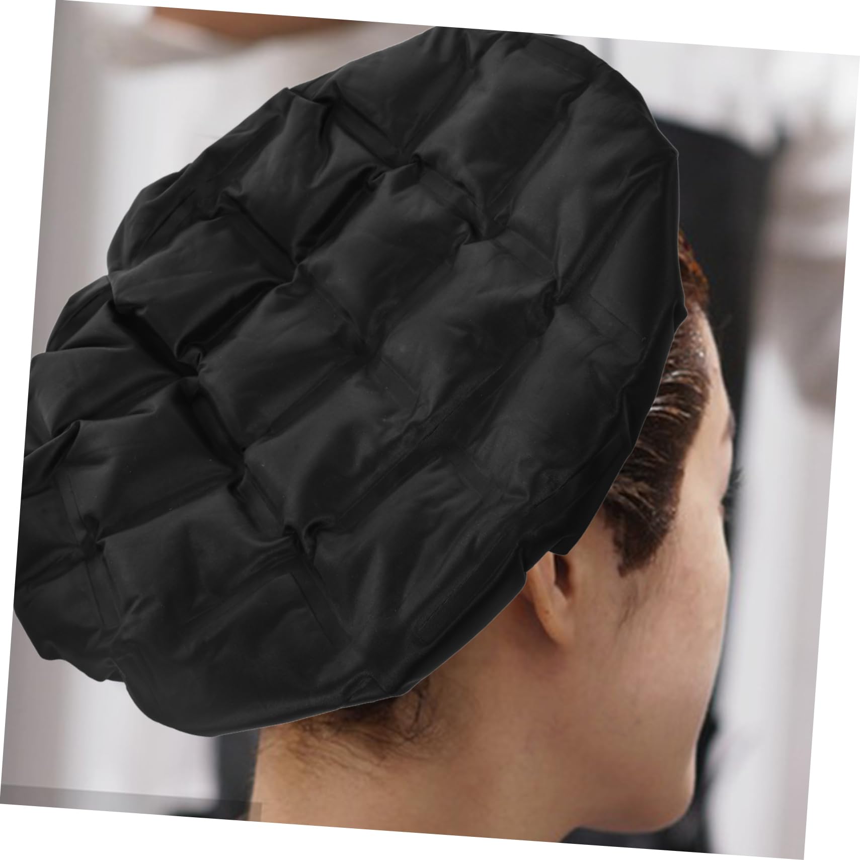 Thermohaube für Haare, Kalt und Warm Nutzbar, Schwarze Haube