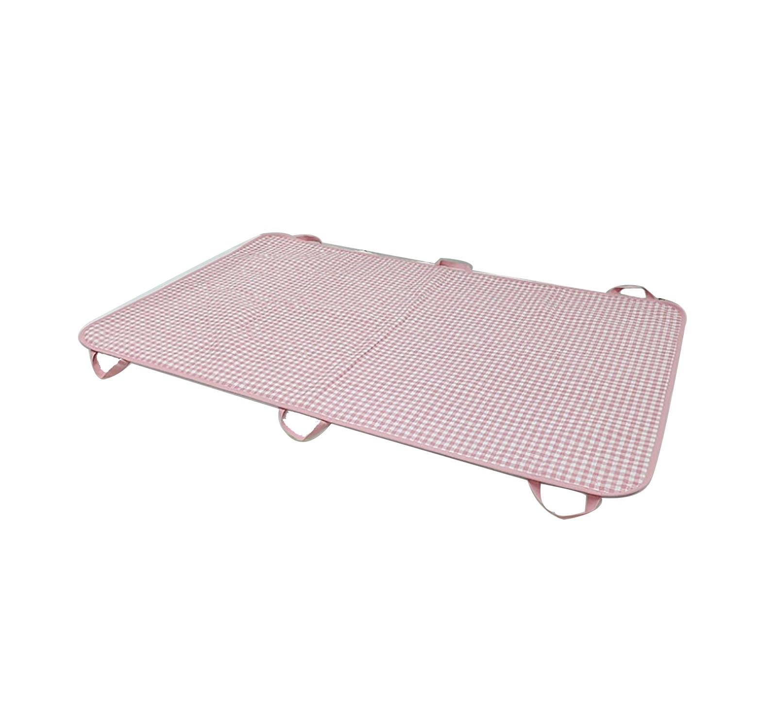 Almohadilla de cama de posicionamiento con asas, colchón reutilizable para incontinencia, sábana de transferencia para volteo, elevación y reposicionamiento para atención domiciliaria(Pink,90*120cm)