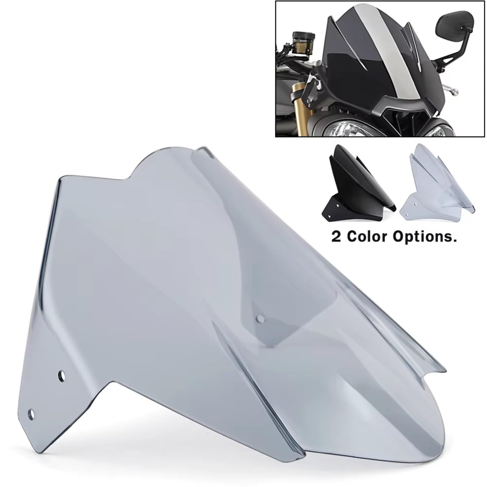 Bulle Moto Compatible Avec Triumph Pour Street Pour Triple 765 RS 2017 2018 2019 Pare-brise De Moto Déflecteur De Vent Pare-brise