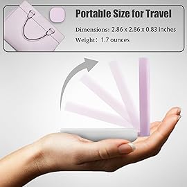 Vastsoon Contact Lens Case, Portable Contact Case with Contact Lens Applicator Tool and 3pcs Extra Solution Soaking Cases for Daily Vision Care and Outdoor Use, Travel Size (Lavender)