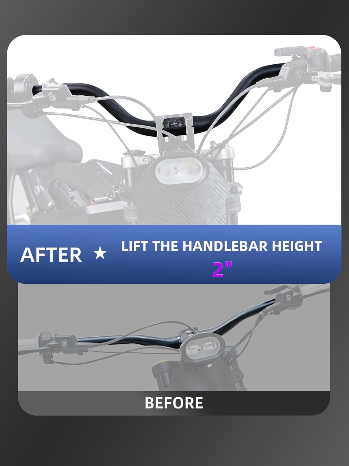 7/8" Riser Handlebar for Electric Dirt Bike,4MM Thickness 7075 Aluminum 31.8MM and 22MM Tall Bar for Surron Light Bee S and X/Talaria Sting MX3 and R MX4/E Ride Pro S SS SR-Red