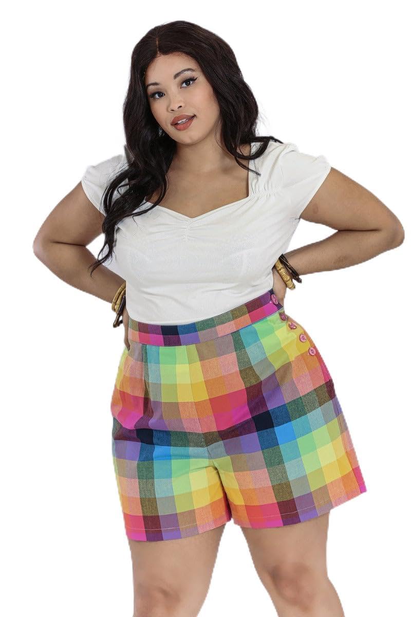 Hell Bunny Multi Lucia Shorts Colour