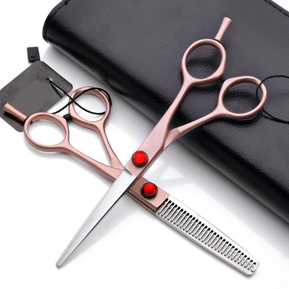 Forbici Professionali per Capelli in Acciaio Giapponese da 6 Pollici in Oro Rosa, Forbici da Barbiere, Forbici per Sfoltire, Set di Forbici da Parrucchiere, Oro Rosa, 6 Pollici