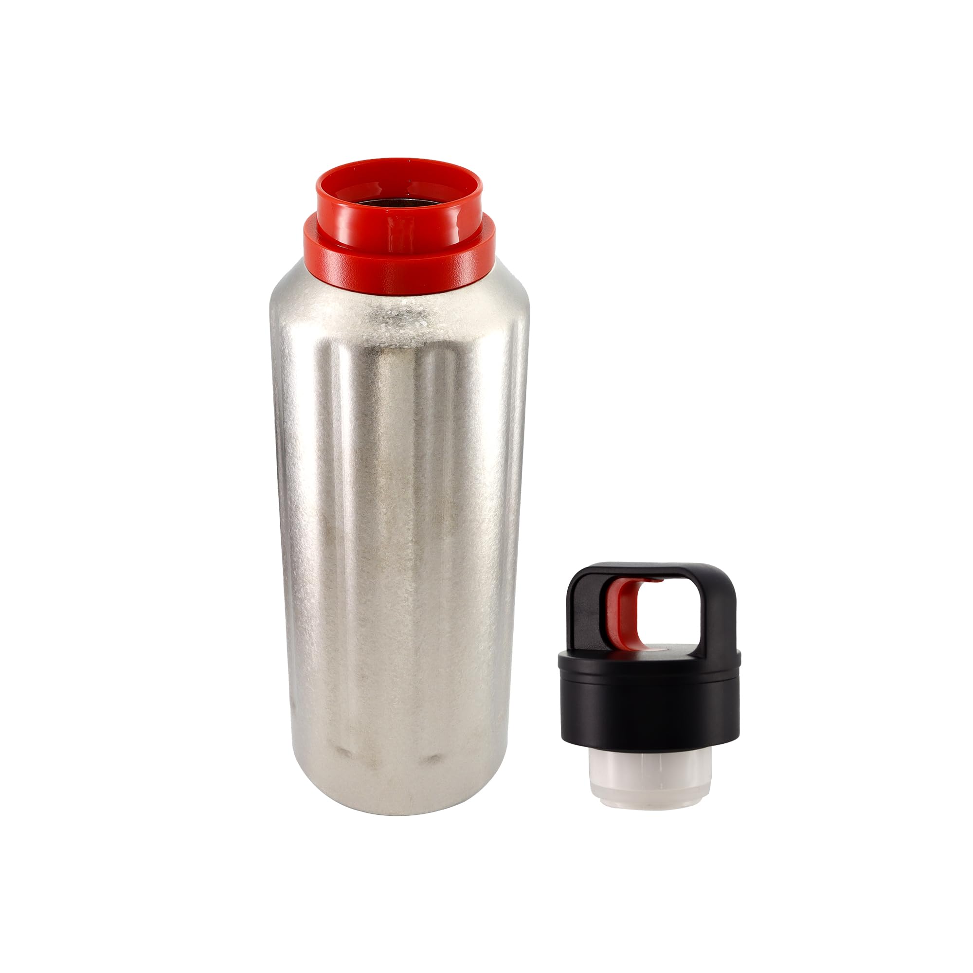 RISON-Titanium 520ml Titan Wasserflasche, Outdoor Camping Doppelwandig Isolierbecher, Leichtgewicht Thermobecher Trinkflasche Wasser Flasche für Sport Radfahren Wandern Picknick Klettern