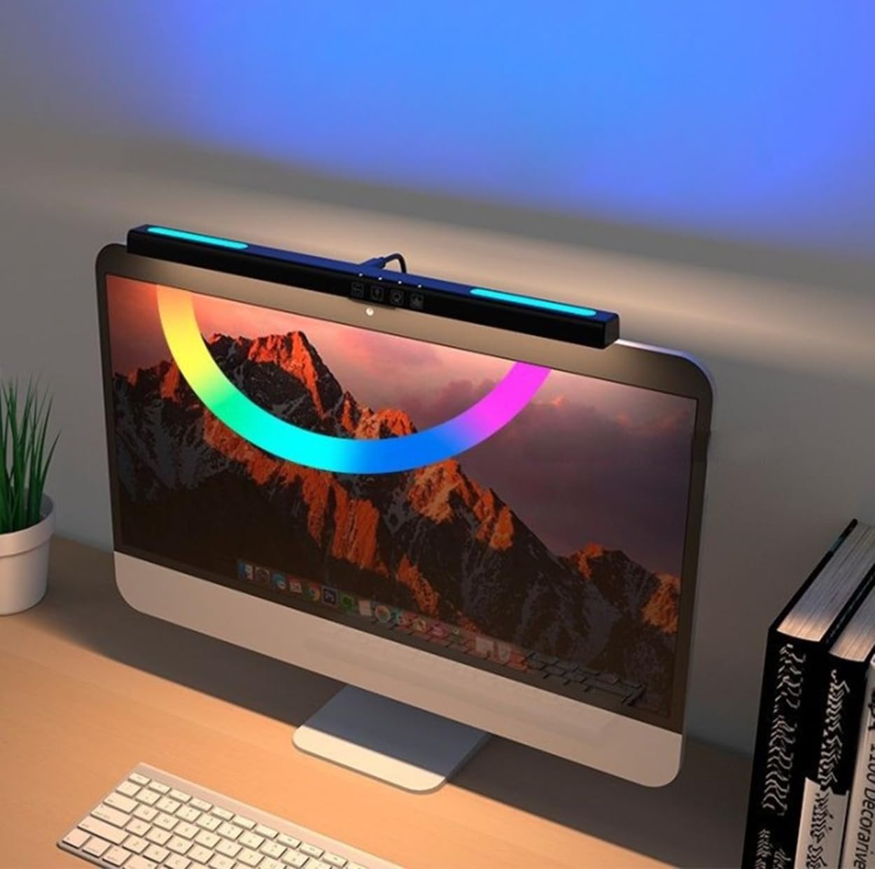 Barre lumineuse pour écran d'ordinateur RGB Backlight USB Reading LED Task Light Auto Dimming Touch Control 3-speed Color Temperature LE14 B