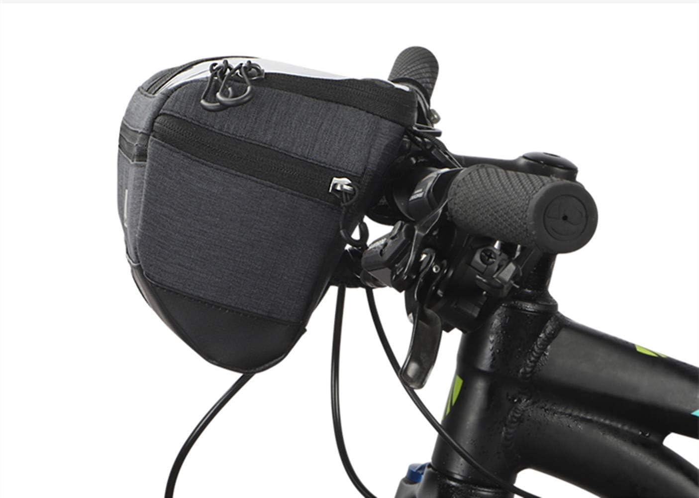 Bike Handlebar Bag Waterproof Bicycle Front Storage Bag with Map Holder for MTB Mountain Road Bike : Sports & Outdoors