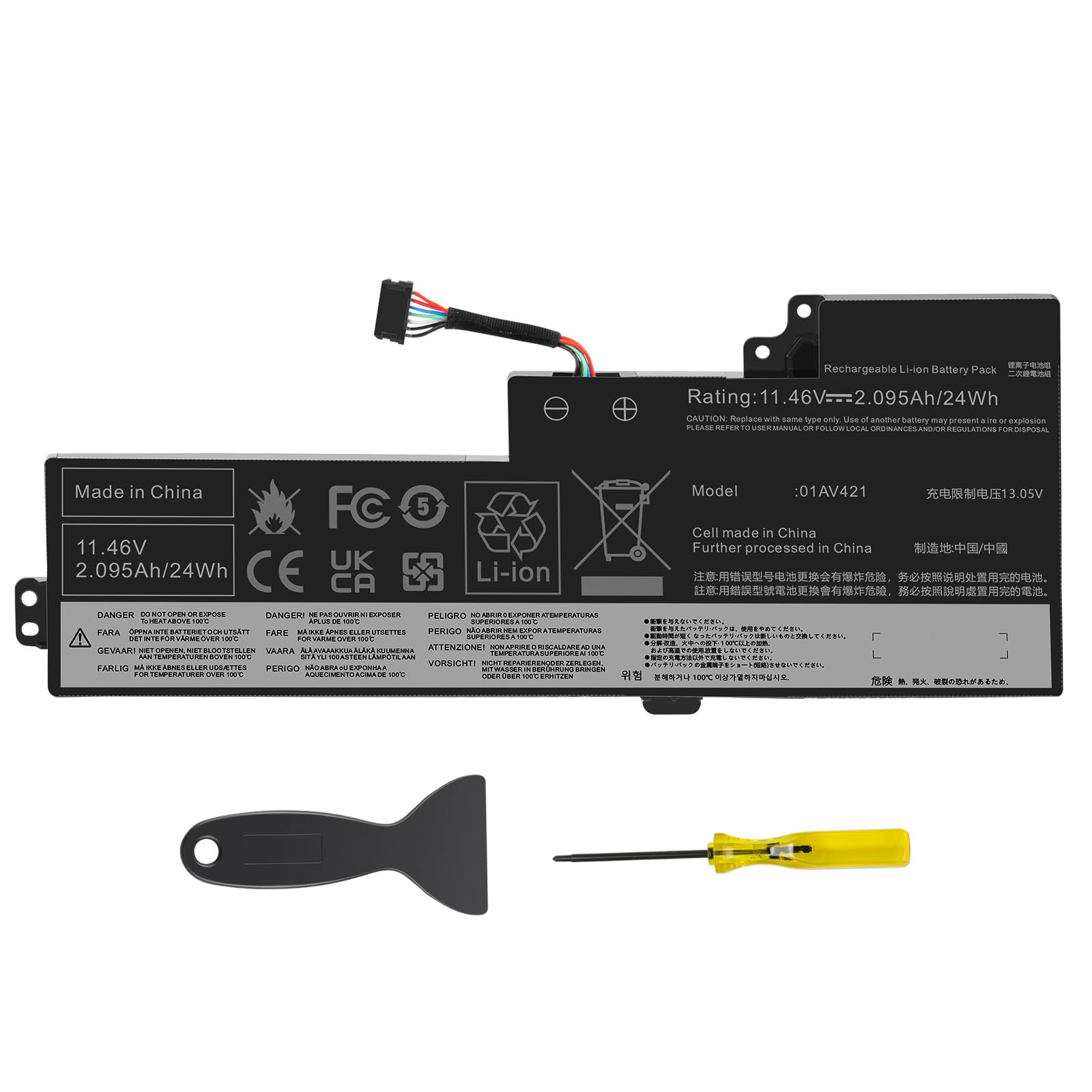 ASUNCELL 11.46V/24Wh 01AV421 Batteria del Computer Portatile per ThinkPad T470 T480 A475 A485 TP25 (Anniversary Edition 25) Series, 01AV421 01AV419 01AV420 01AV489 SB10K97576 SB10K97577