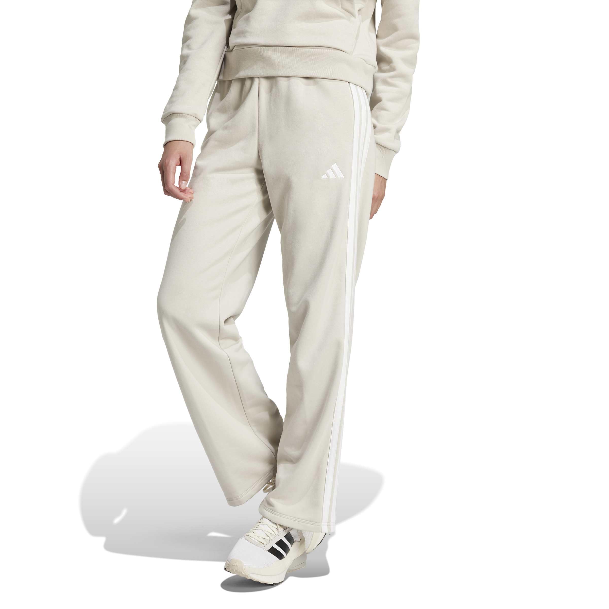 adidas Damen Golfhose Essentials 3-Stripes Open Hem French Terry