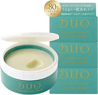 【医薬部外品 うるおい・肌あれケア】 DUO ザ 薬用クレンジングバーム バリア 66g×3個セット 緑 バーム クレンジング 敏感肌 ゆらぎ 保湿 メイク落とし 化粧落とし スキンケア ウォータープルーフ W洗顔不要 まつエク デュオ