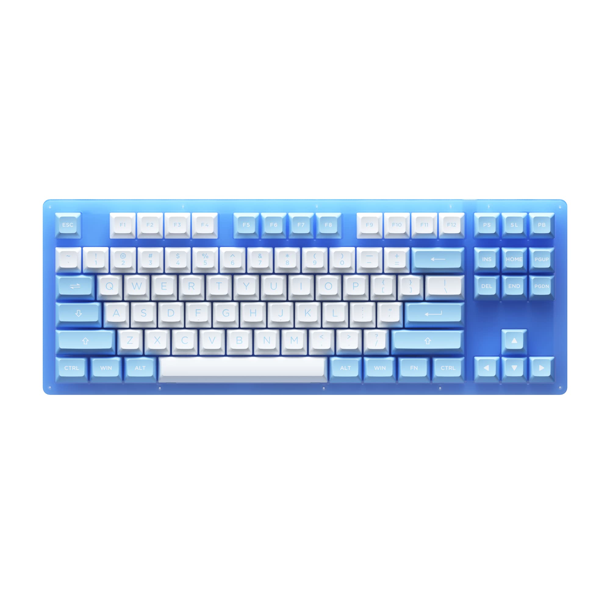 EPOMAKER AKKO ACR87 Doll of The Princess 87 Keys Hot Swappable RGB Wired 75% Mechanical Gaming Keyboard with Acrylic Translucent Case, Extra ASA PBT Keys Set for Mac/Win(AKKO CS Jelly Blue Switch)
