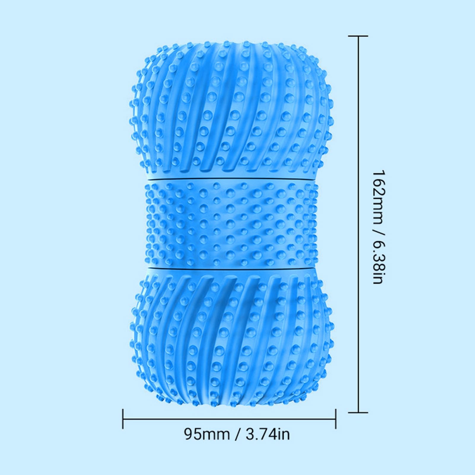 Pssopp Boule de Massage Vibrante en Silicone avec Rouleau de Cacahuètes, Masseur de Tissus Profonds, 6 Vitesses, 4000 MAh, Rechargeable avec Haut-parleur pour les Jambes Arrière, les épaules, le