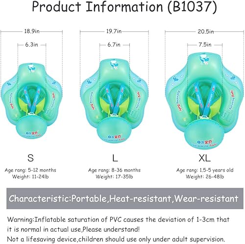Miniatura 8 de Flotador inflable de natación para bebé, anillo de cintura para niños, flotadores inflables para piscina, juguetes accesorios de piscina para la