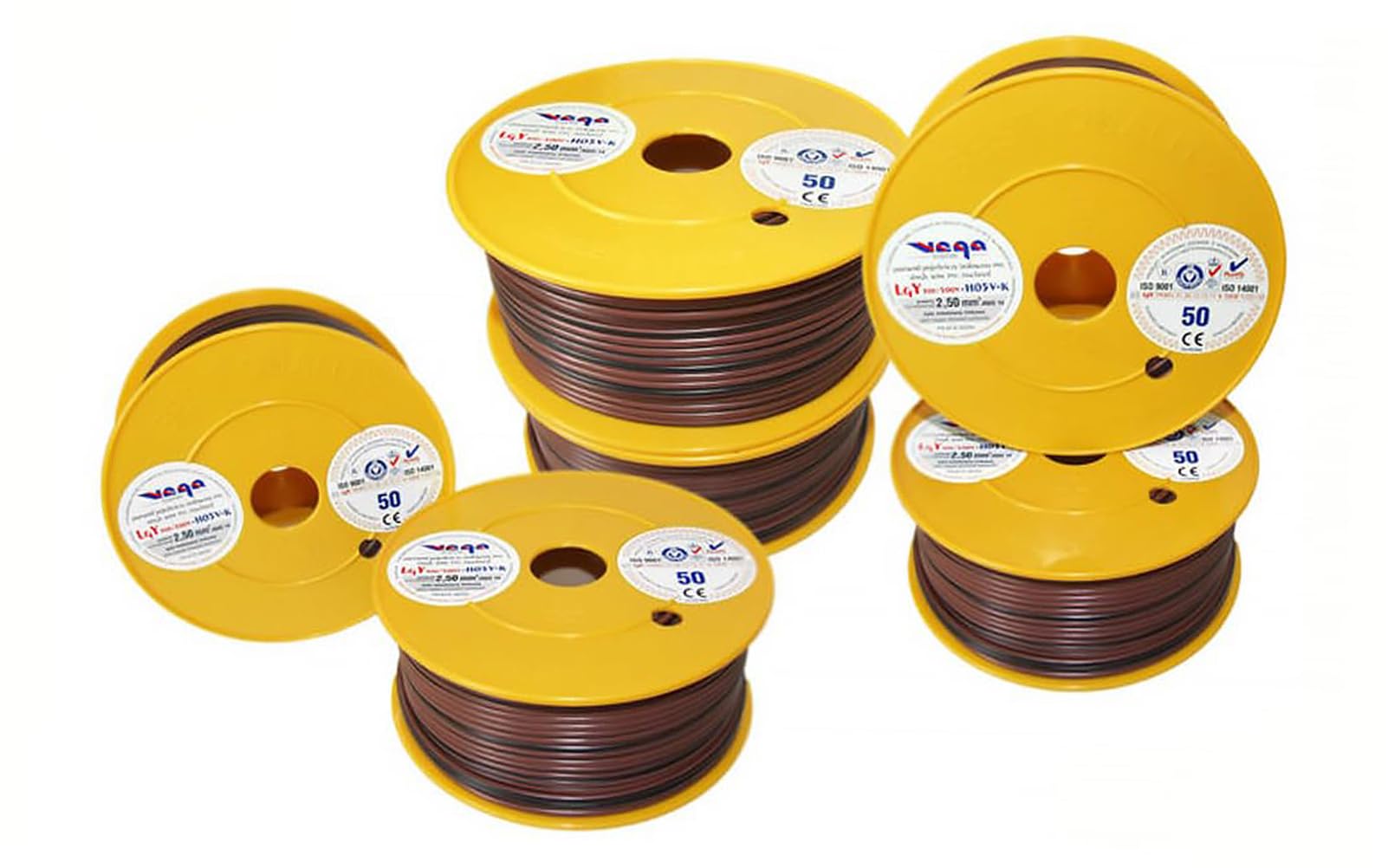 Cavo singolo LGY/H05V-K 2,50 mm2 50 m Colore: marrone/nero