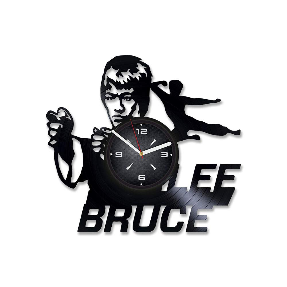 Bruce Lee Vinyl Record Wall Clock. Decor for Bedroom, Living Room, Kids Room. Gift for Him or Her. Christmas, Birthday, Holiday, Housewarming Present.