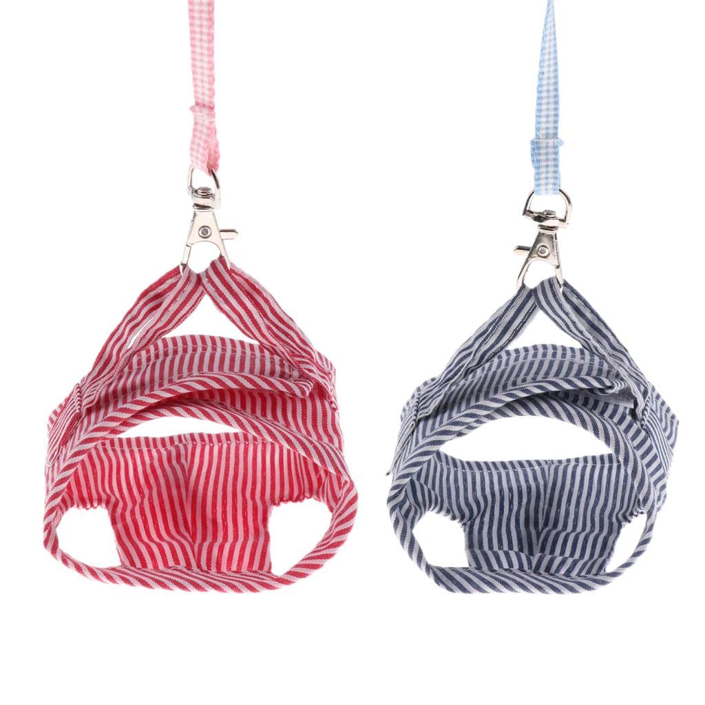 Meri SHOPP Hurtless Hamster Vest Leash Collar Harness Lead Rope Chest Strap S Red-image-10