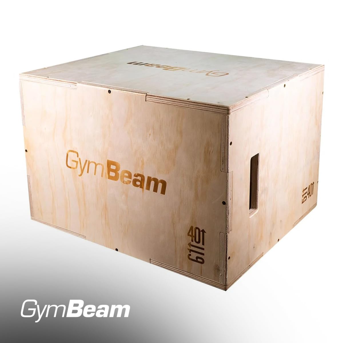 GymBeam PlyoBox aus Holz - vielseitig einsetzbare Crossfit Box, ideal für plyometrisches und Sprungbox-Training, mit Ausgeschnittenen Handgriffen