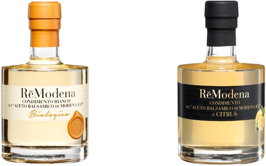 Set ReModena Balsamic Vinegar of Modena PGI (White Organic - Citrus) 2 x 250ml - Italian Product