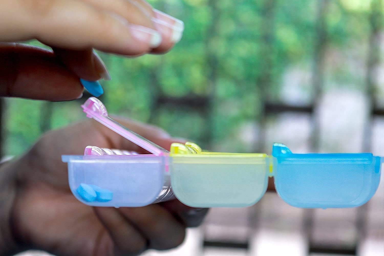 ZIPZAG Pill Medicine Organizer Reminder Storage Box for 7 Days, 3 Layer Pillbox