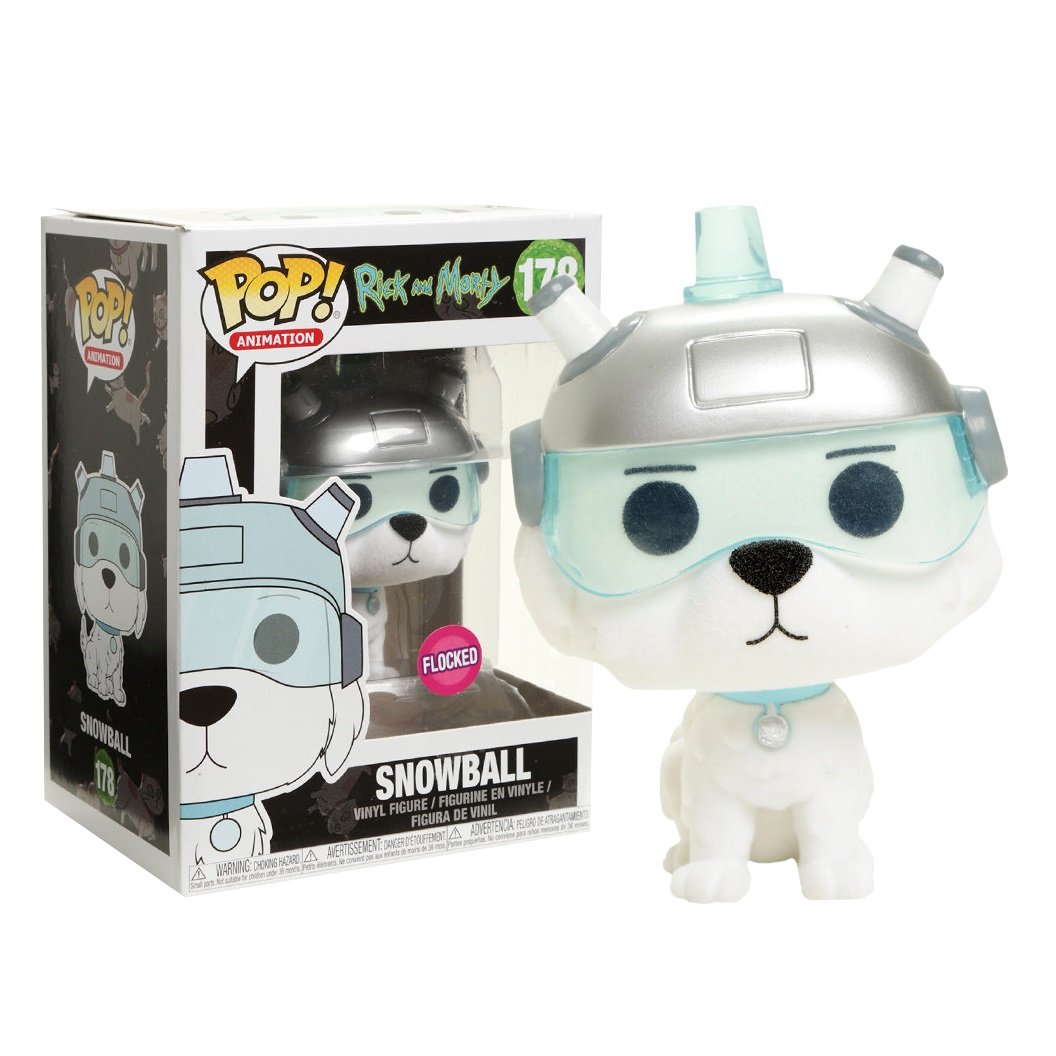 Funko Pop Rick and Morty: Flocked Snowball Collectible Figure, Multicolor