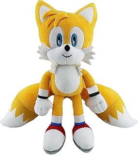 Yellow Sonic Plush Action Figure Animal Hedgehog Super Sonic Ray Flying Squirrel Movie Plush Gift Plush for Kids Boys & Girls Sonic The Hedgehog Toy Tails Plush, Knuckles Plush 12 Inches