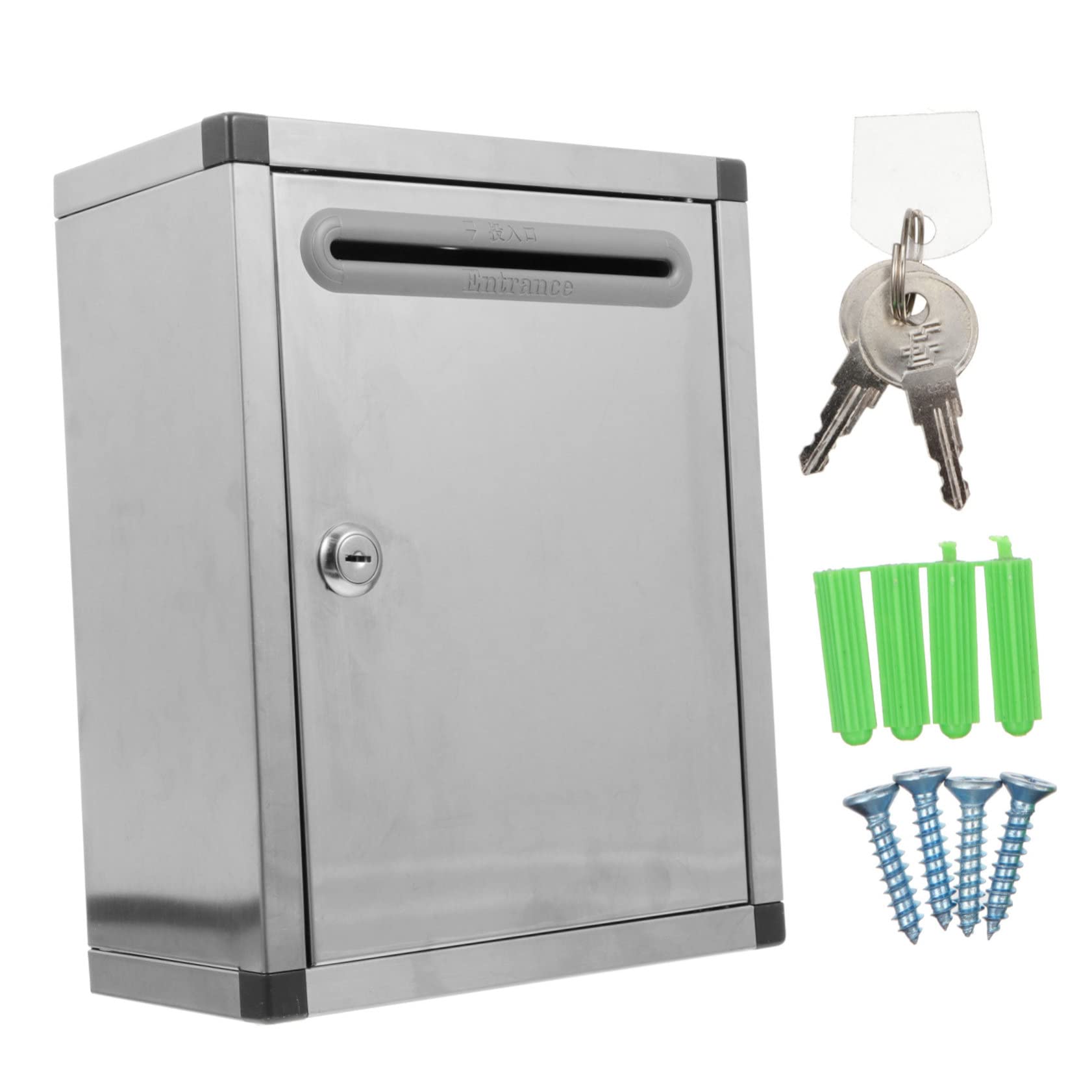 Homoyoyo Box letter outdoor mailbox collection box office galvanized major Wall-mounted container box wall-mount mailboxes Collection Boxes wall mount mailbox