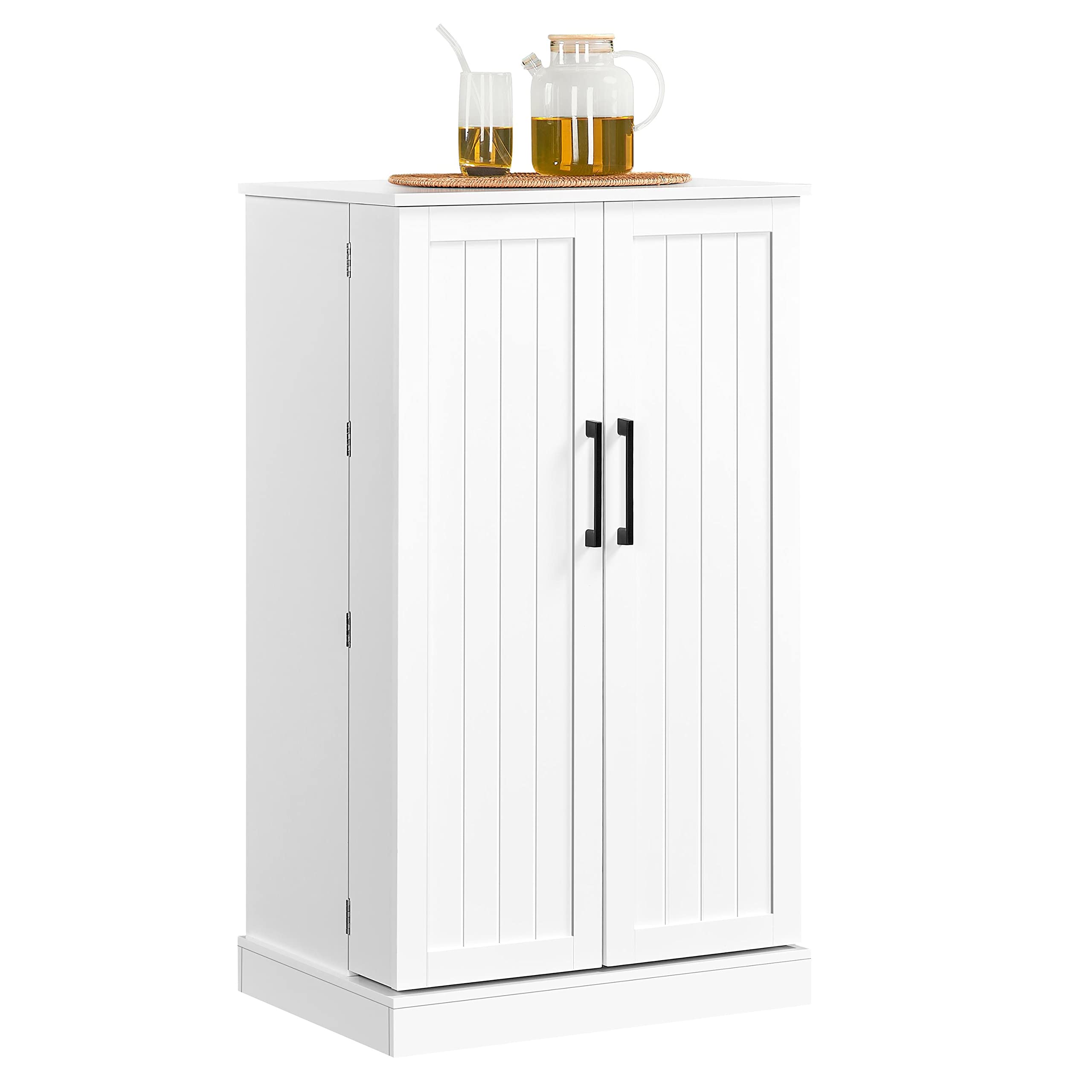 Yaheetech Storage Cabinet, Pantry Cabinet Cupboard with Door and Adjustable Shelves, Freestanding Utility Storage Cabinet for Dinning Room/Living Room, White