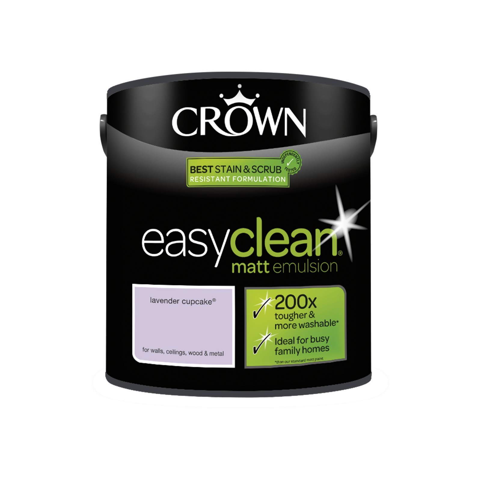 B&Q -  Easy Clean Matt Emulsion Walls & Ceilings Multi Surface Paint Lavender Cupcake 2.5L