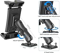 Vista 7 de OHLPRO Soporte para tablet de automóvil, base de taladro resistente, soporte para tableta para camión, compatible con iPad Samsung Tab de 5 a 13