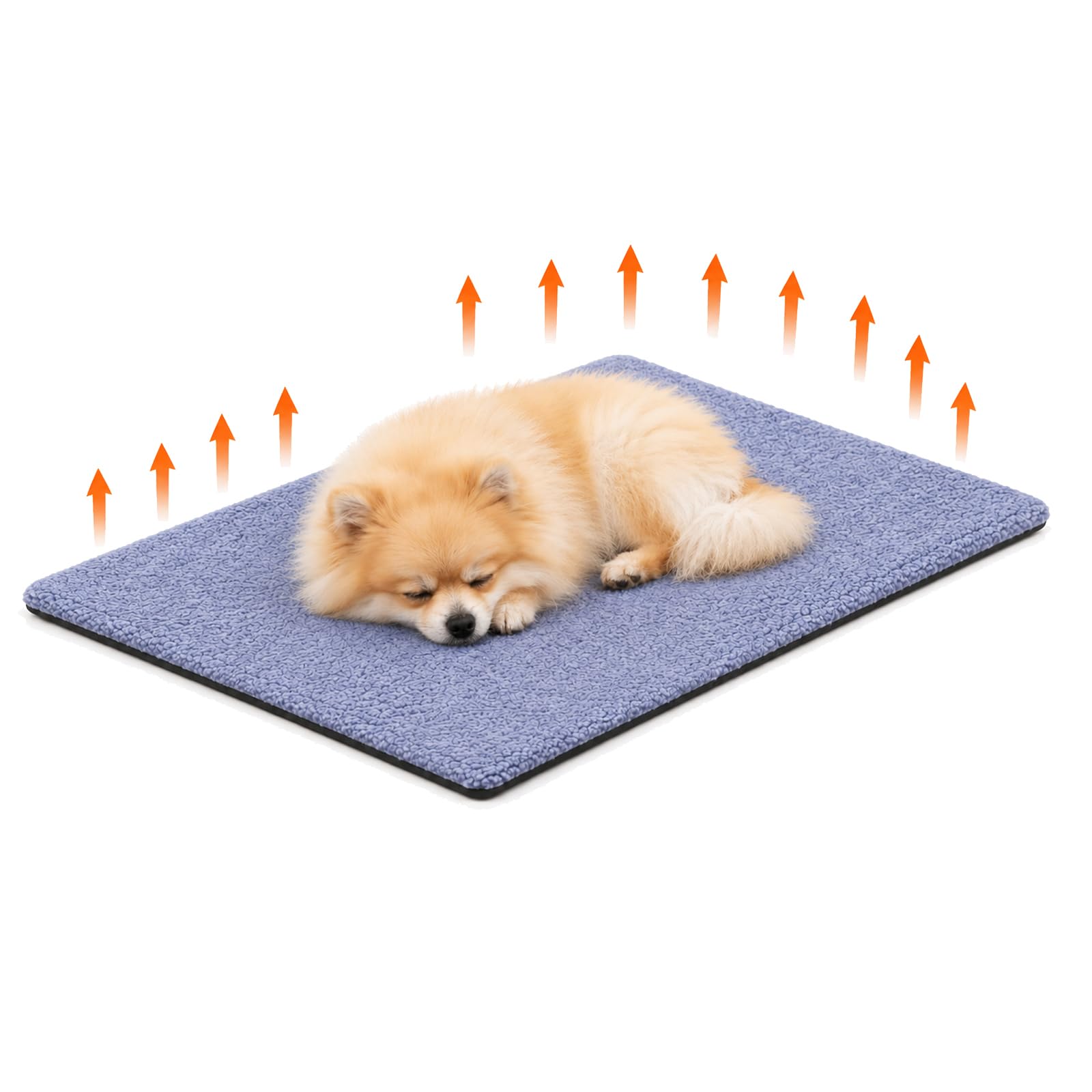 Self-Warming Dog Bed And Cat Crate Mat, Light Grey, 22.5 × 18in, 1-Pack