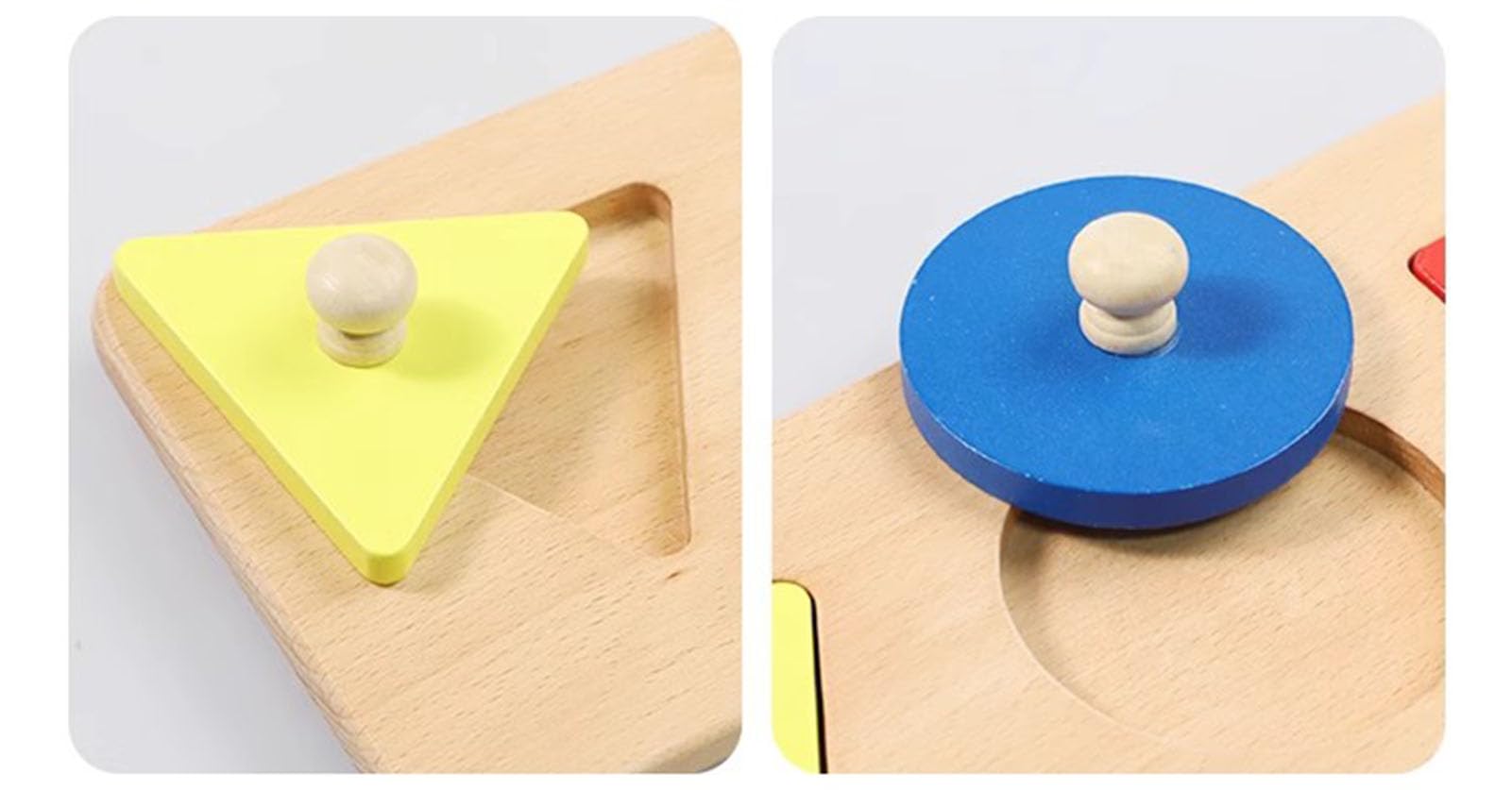 Montessori Tablero de Rompecabezas de Madera Ayuda de enseñanza sensorial, Rompecabezas de Panel de Perilla de Madera