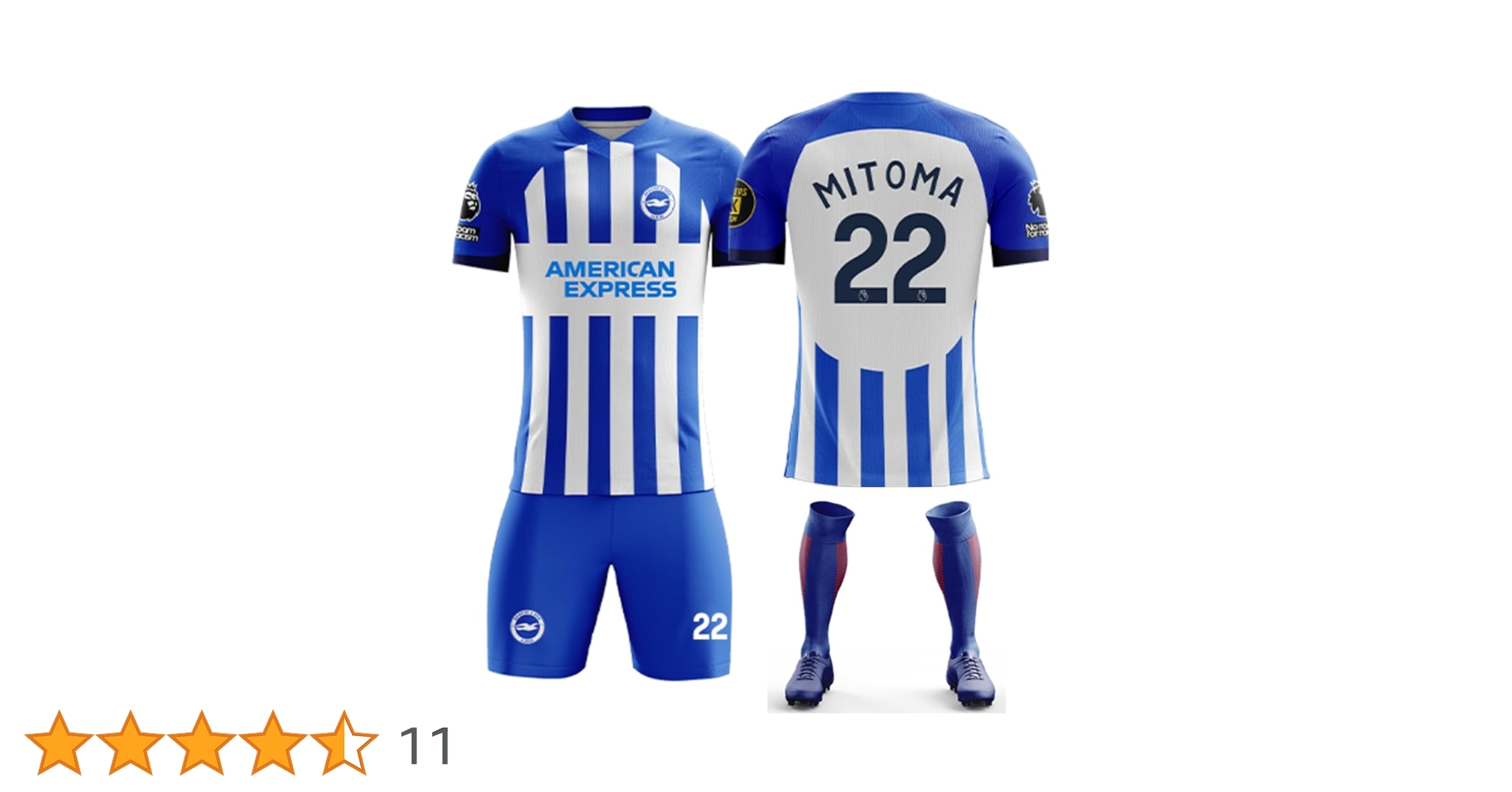 【公式・ショッパー付き】23/24ブライトン三笘薫ユニフォーム M Amazon | 三笘薫 サッカー ユニフォーム 23-24 ブライトン
