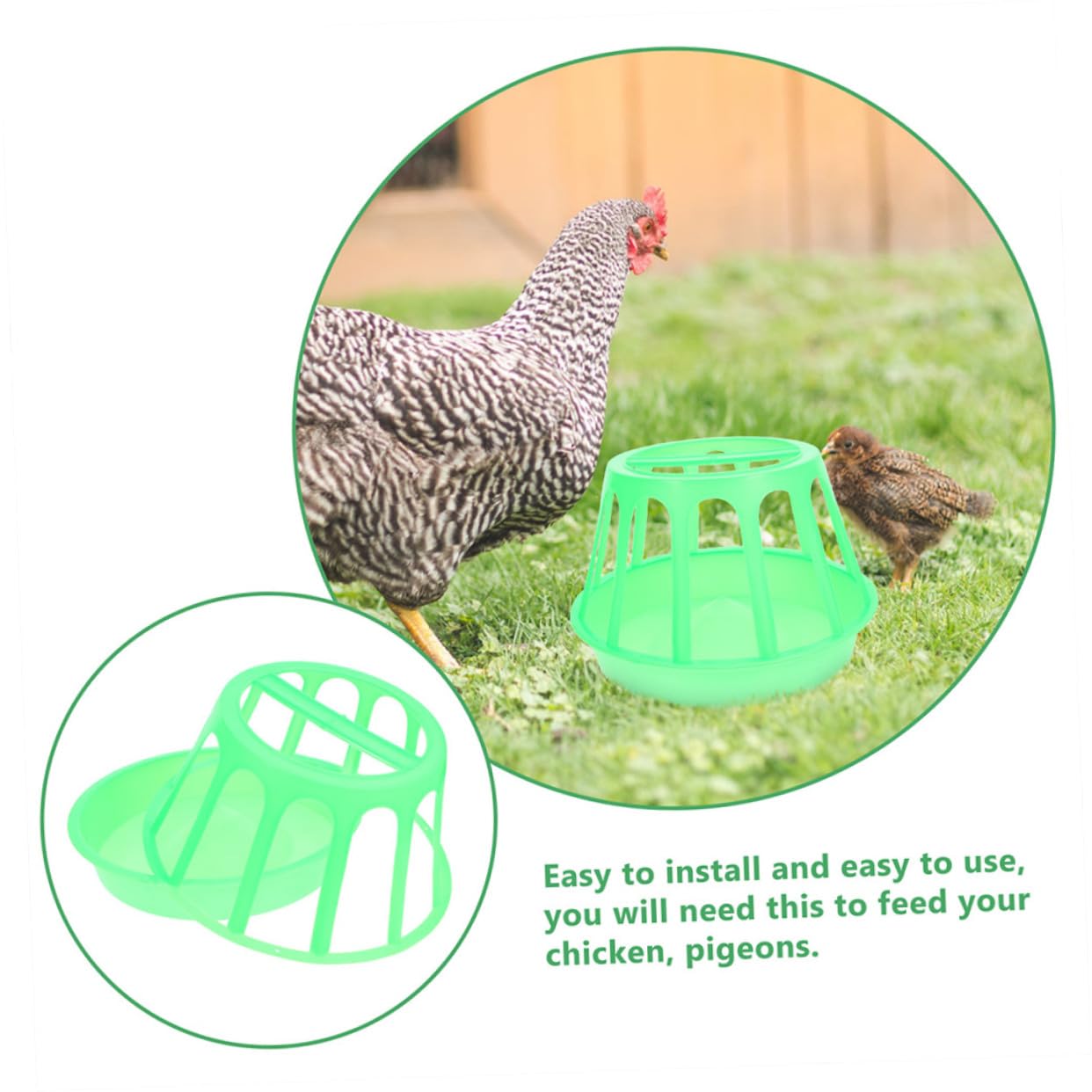 Sosoport 2pezzi Mangiatoia Per Pollame Alimentare Antispreco Per Galline e Facile e Resistente Allevamento e