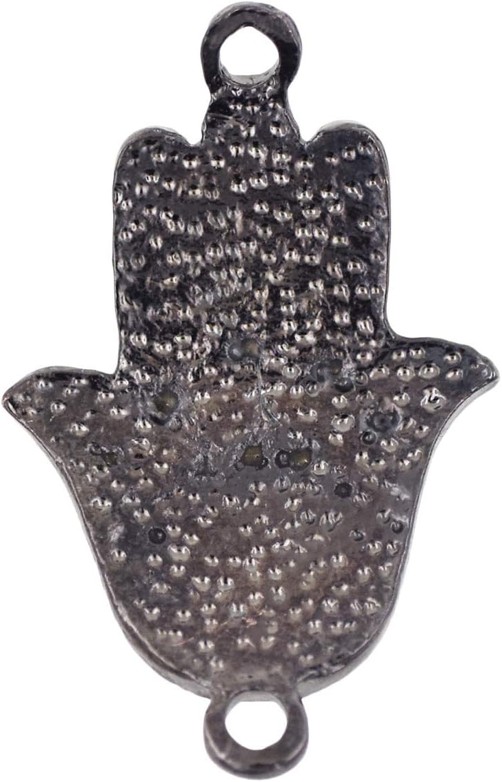 Mandala Crafts Gunmetal Evil Eye Hamsa Hands Charms Beads for Jewelry Making – Metal Hand of Fatima Pendants for Adult Hamsa Pendant Necklaces & Bracelets - Image 8