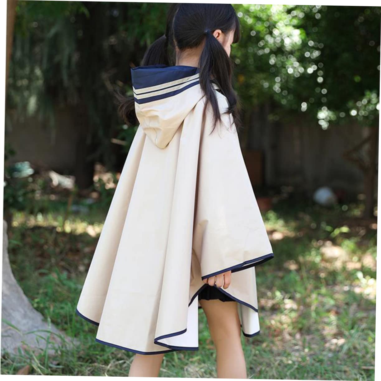 Healeved Impermeabile Per Cape Poin Poncho Incappucciato Piovere Ponchos Cappotto Da Pioggia Mantello Misurare Ragazzo Infantile Impermeabile Impermeabile Navy