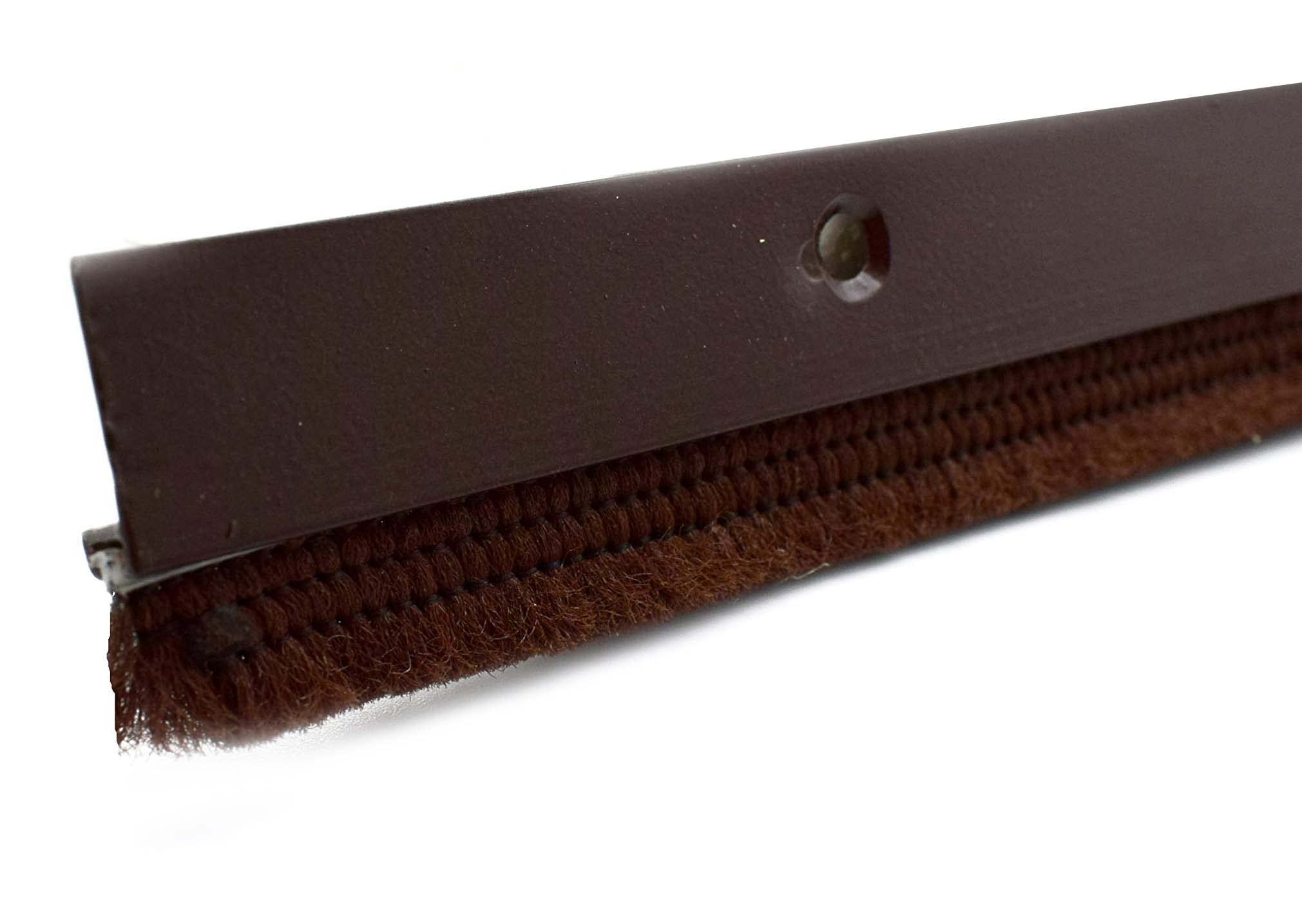 RAB Door Seal Bottom Brush Dust Stopper Strip for Home, Aluminum Plate with Nylon Brush - Brown (4 fit, Brown) (Pack of 1 PCS)-image-24