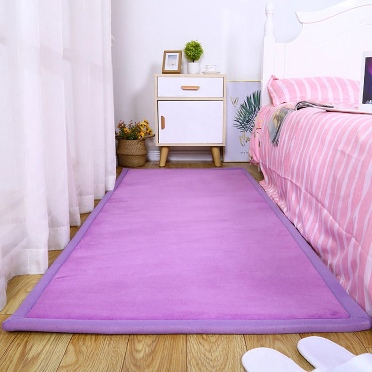 Single tree forest 2.5 cm Thick Kids Carpet, Large Area Rug, Children's Room Carpet-Violet-60 * 100cm