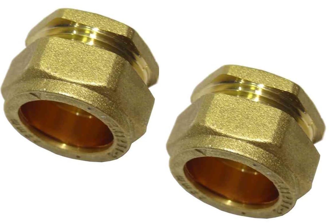 Hep® 15 mm Messing Kompression Endkappe Stop End WRAS-geprüft (2 Stück)