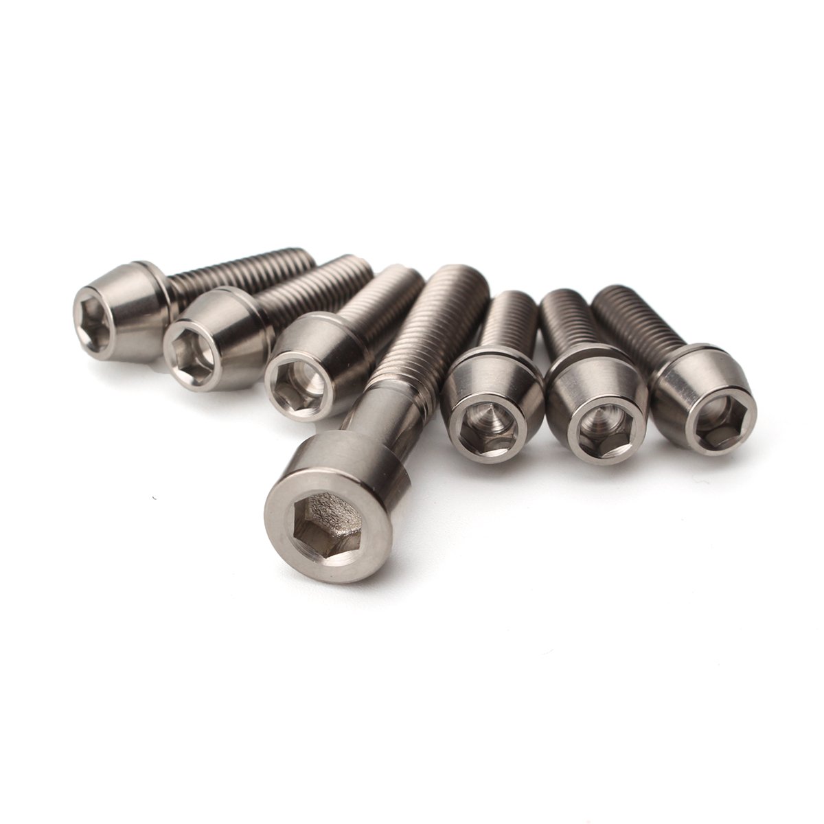 7Pcs Ti Titane Boulon Kit Vis M5 M6 Ensemble Conique