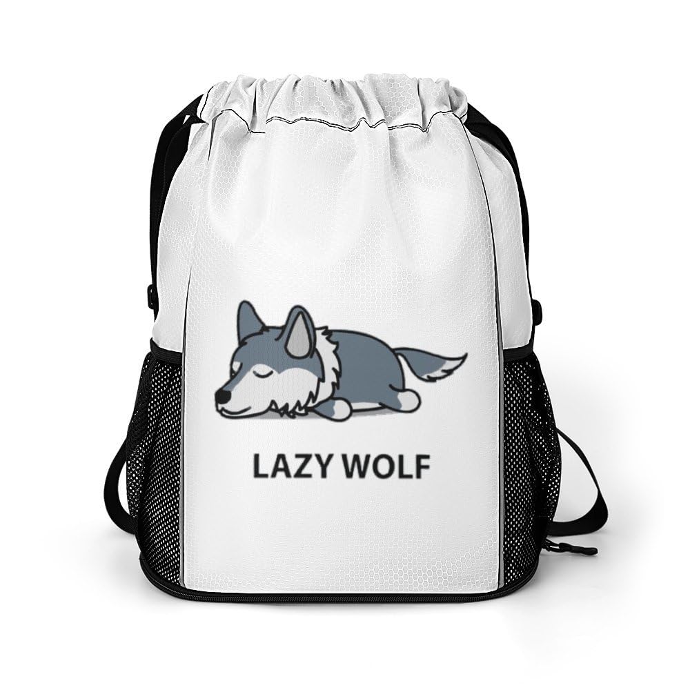 Amazon.co.jp: 面白い 怠惰な オオカミ 狼 トレーニングバッグ
