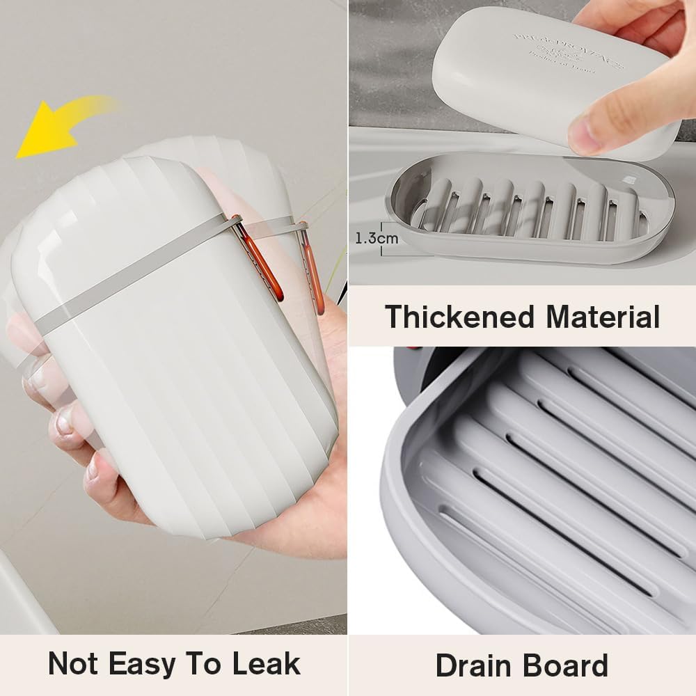 Lot De 2 Porte-savons Avec Couvercle - Porte-savon De Voyage étanche - Porte -savon Refermable - Pour Douche, Voyage, Randonnée, - Bricolage