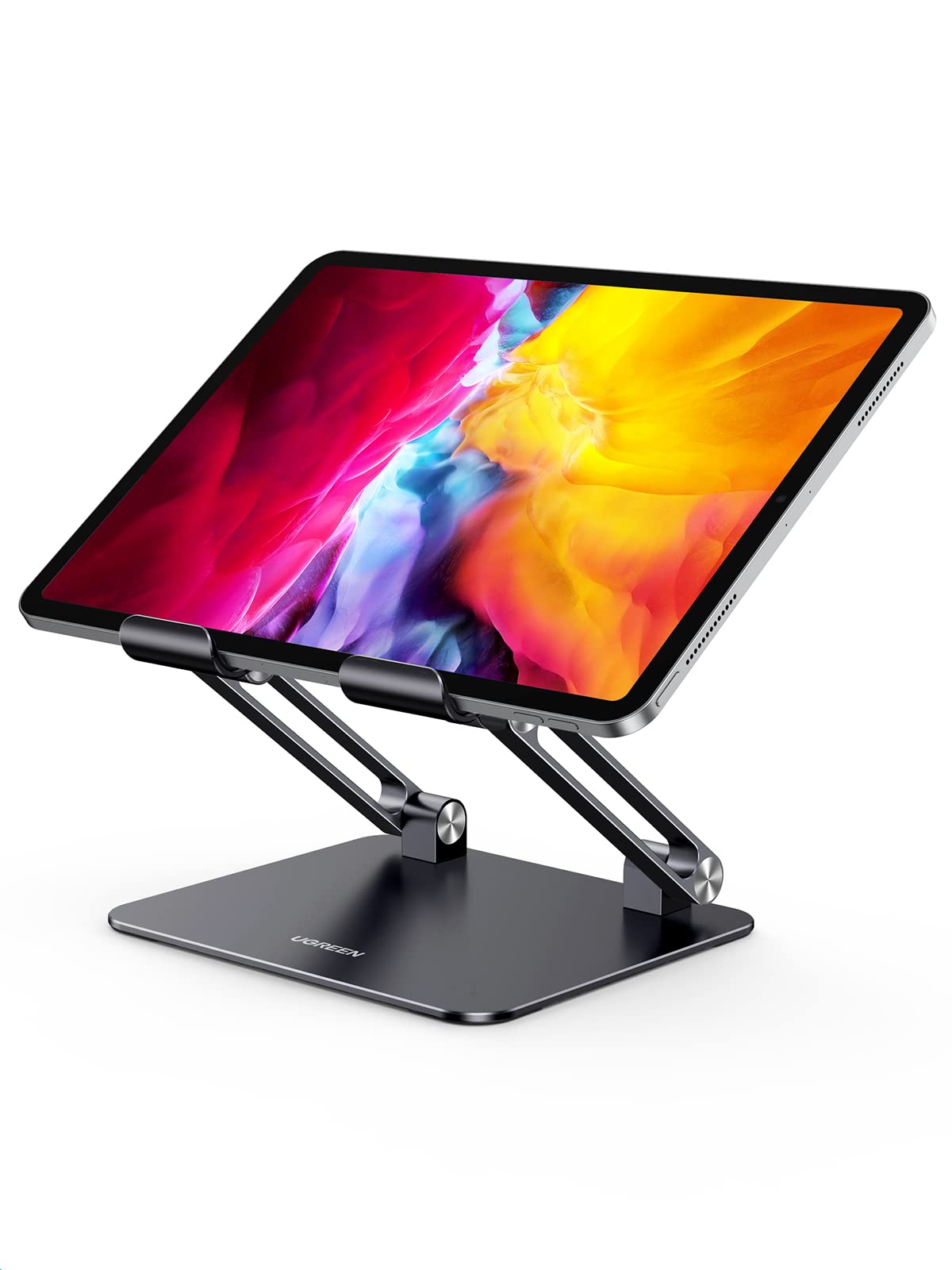 UGREEN Supporto per Tablet da 4,7" a 12,9" Universale, Porta Cellulare da Tavolo Regolabile Pieghevole per iPad 2022, MatePad, Galaxy Tab, Xiaomi Pad, iPhone 16 Plus Pro Max Nero