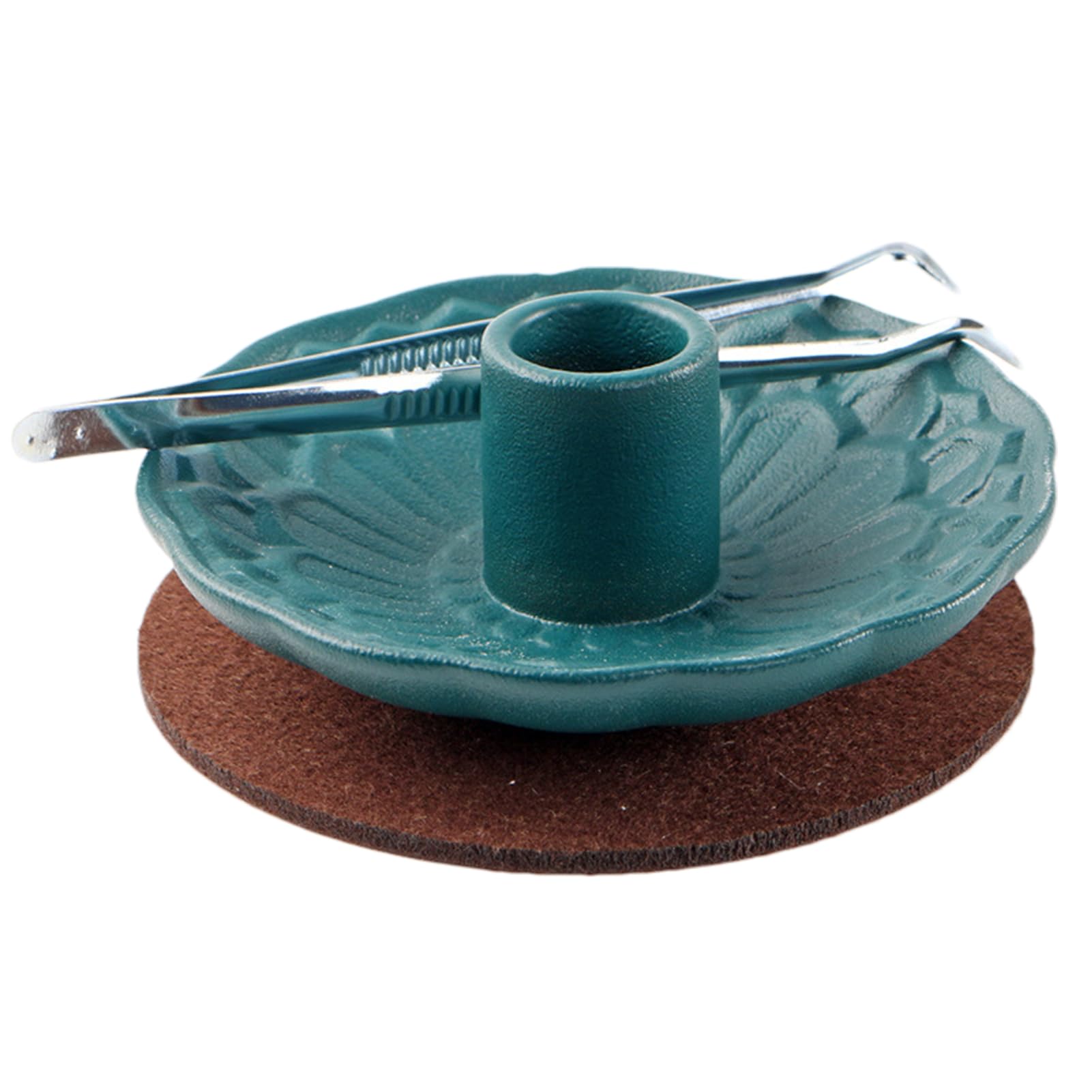 Bruciatore Di Incenso In Ceramica Artigianale - Porta Coni Con Tappetino In Legno, Per Palo Santo E Meditazione - 5