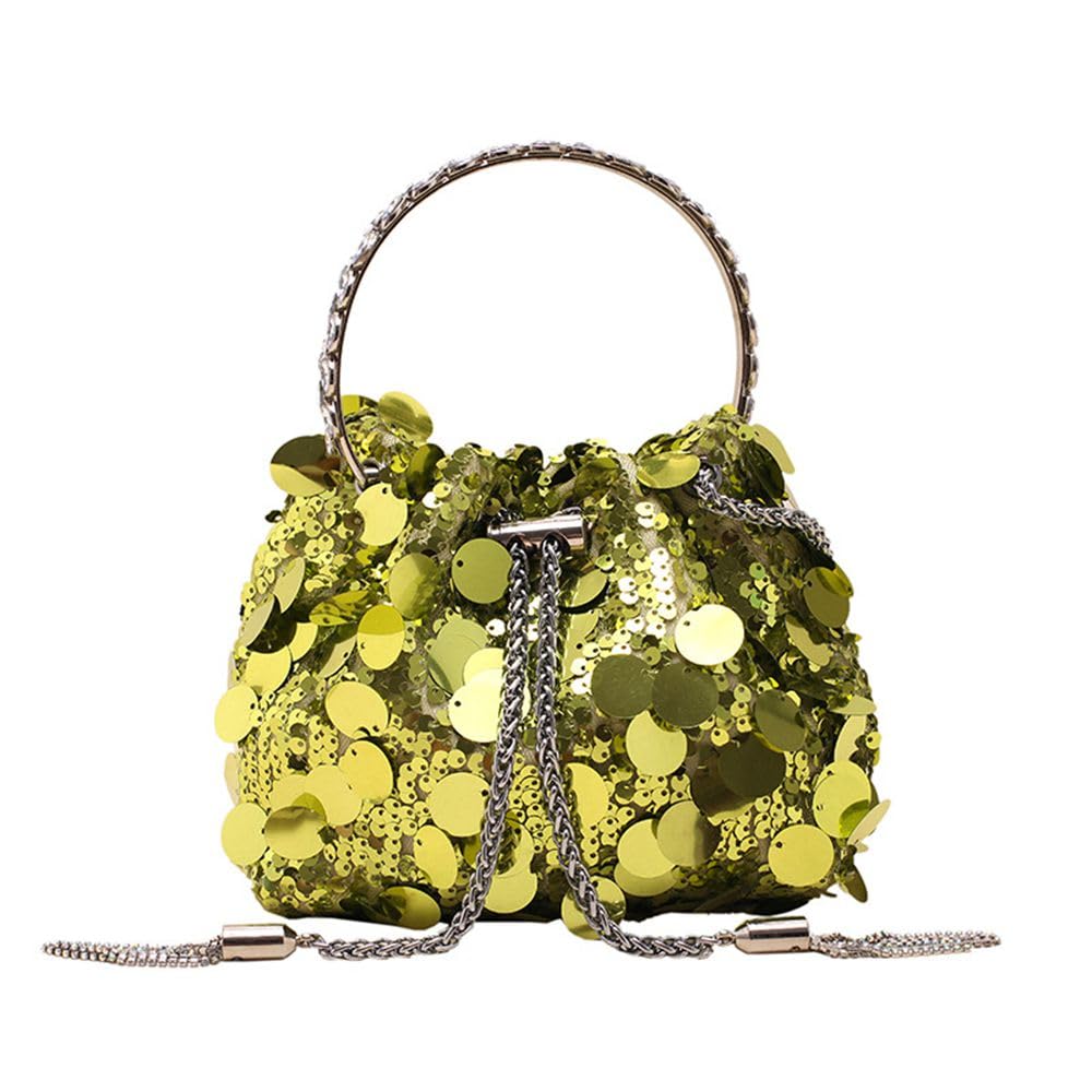Bolso de noche con lentejuelas, mini bandolera, bolso de mano para mujer, bolso de noche, bolso de noche, bolso de mano para boda, fiesta, cubo