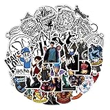 Huayao 81St. Harry Potter Sticker Set 31pcs Schwarz Weiss Aufkleber Deko für Auto Laptop Skateboard Fahrrad Moped Motorrad, Geschenke für Kinder und Jugendliche