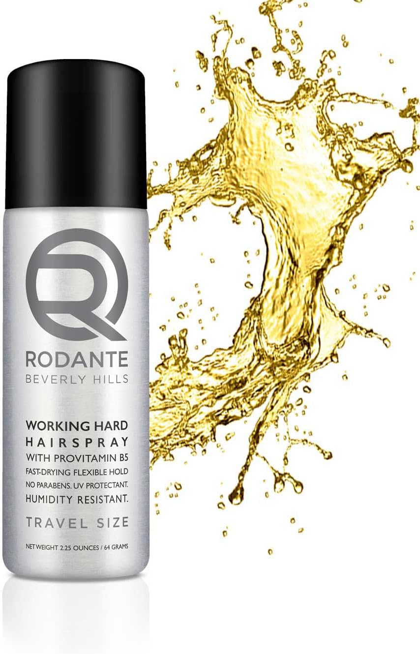 Premium Travel Size Hair Spray | Humidity Resistant Fast Drying Natural Pro-Vitamin B5 Low Alcohol | Medium Hold Hairspray For All Hairtypes |2.25 oz
