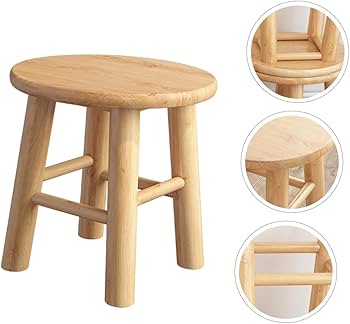 Amazon.co.jp: [JIMSHUINIO] スツール 木製 丸椅子 四角椅子