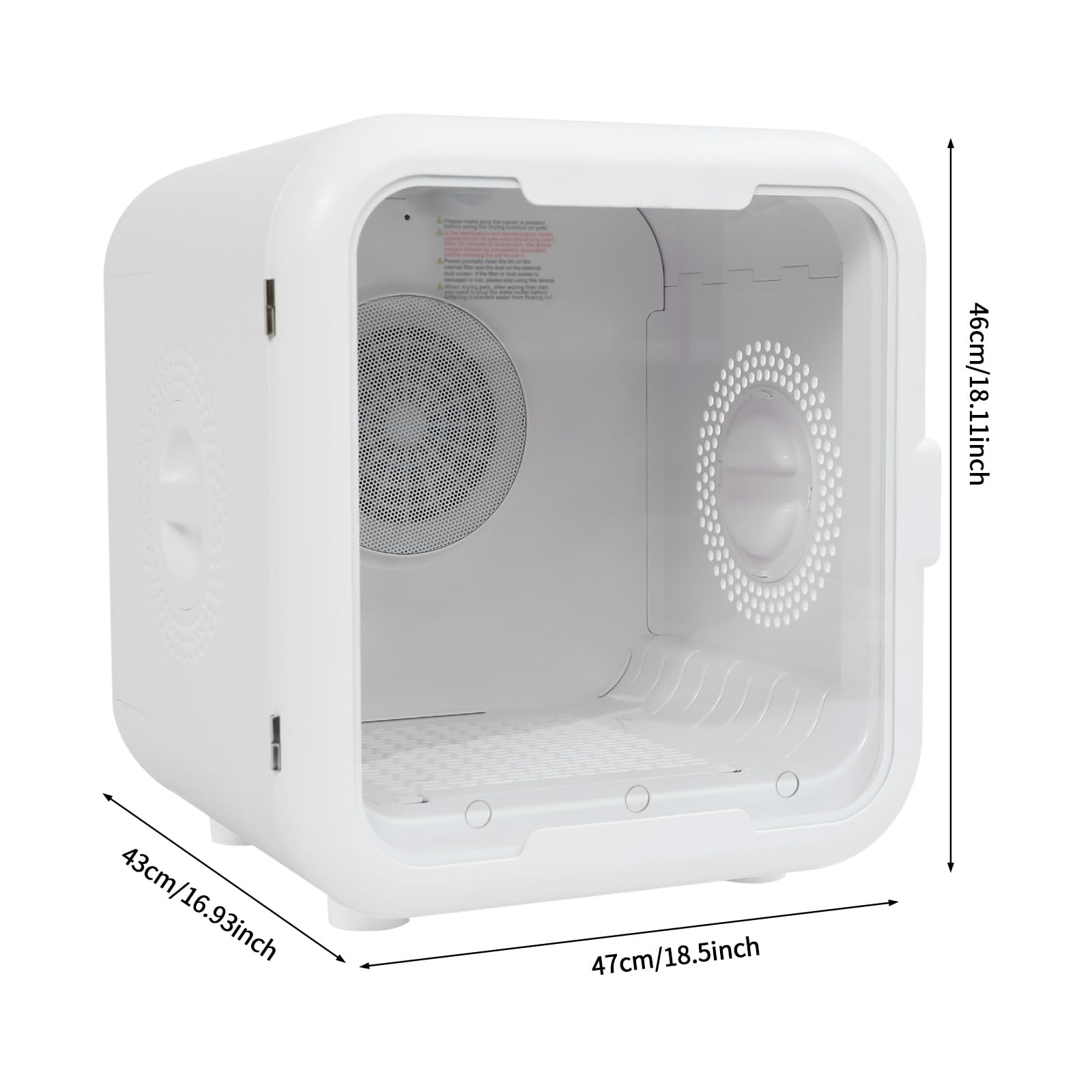 Asciugatrice automatica per animali domestici, 800 W, 22-45 °C, timer 10