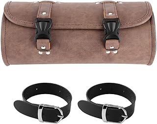 Nicoone Moto Borse Sella Universale Marrone Cuoio DELL'UNITÀ di elaborazione Laterale Borsa Strumento Storage Pouch Retro Style per Moto